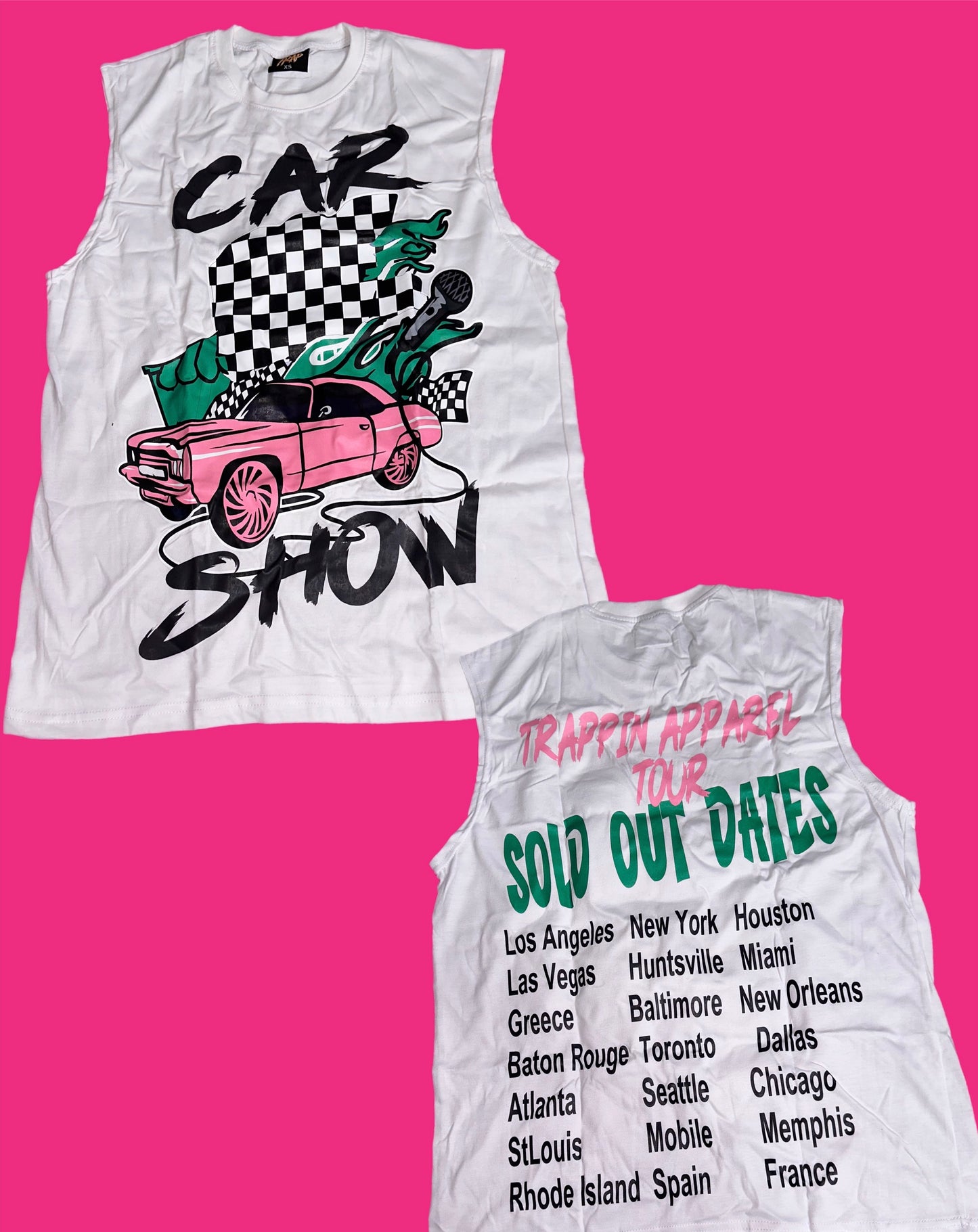 Car show sleeveless tees