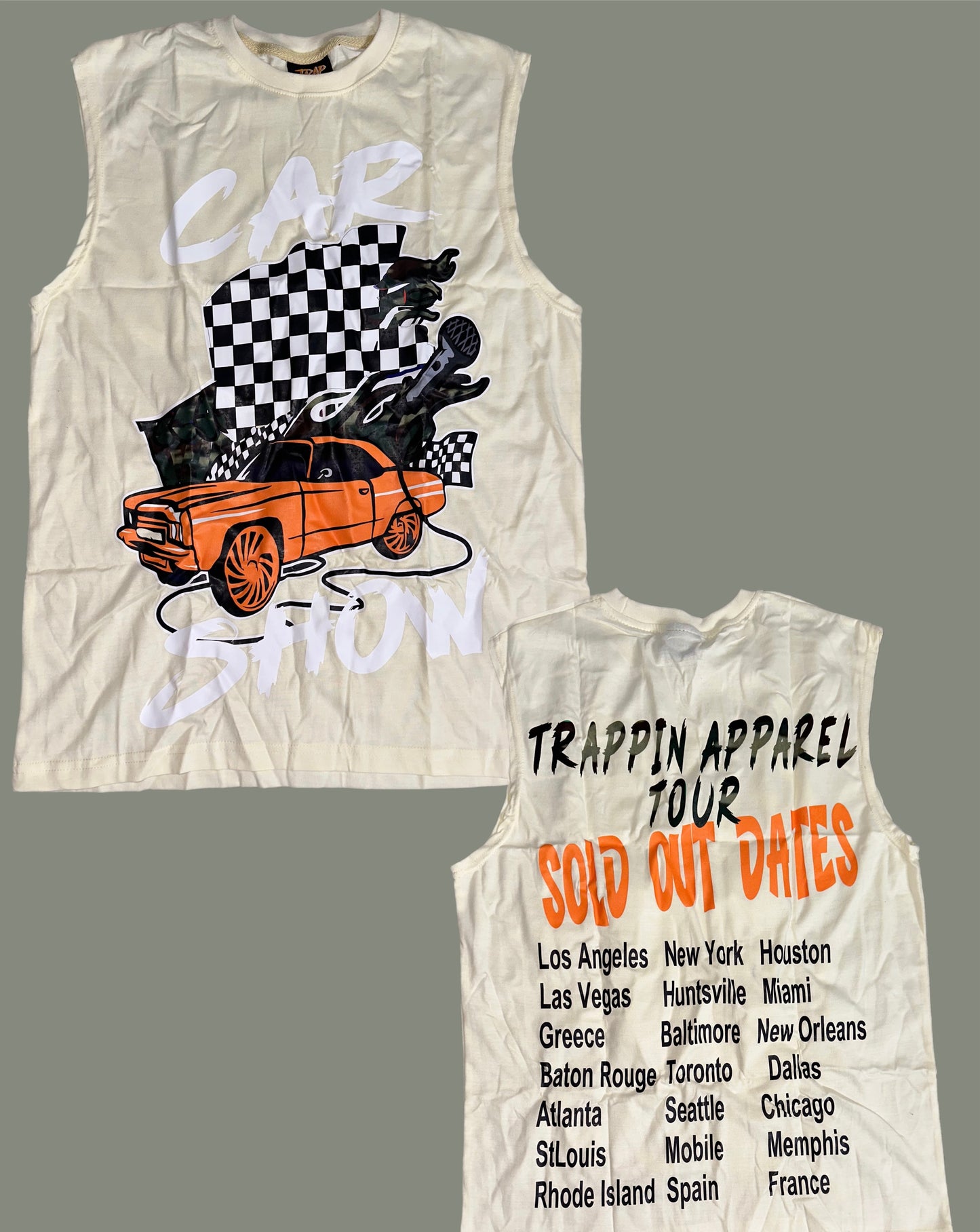 Car show sleeveless tees